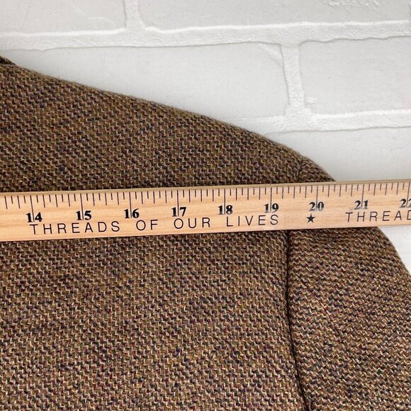 Hickey Freeman Blazer Men 44L Brown Multi Bespoke Canterbury Lambswool USA VTG - Picture 12 of 14